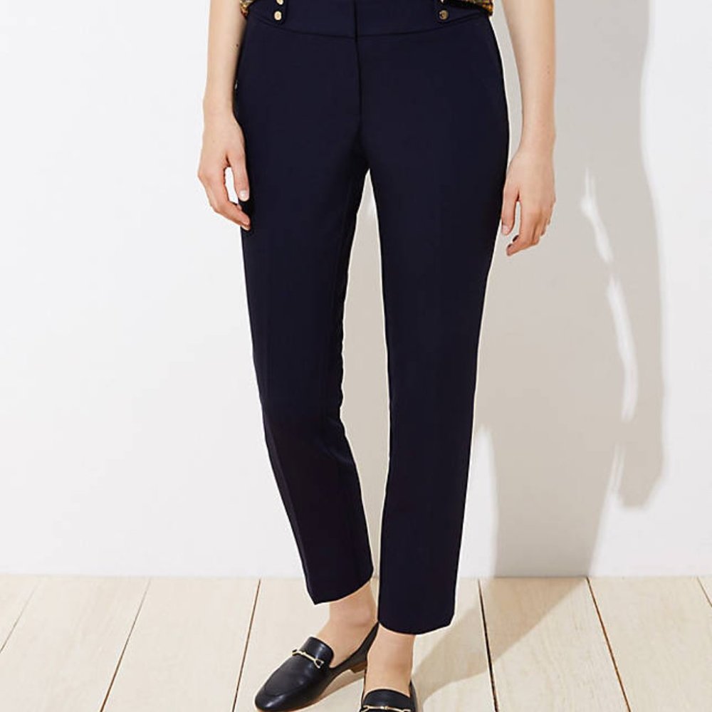 LOFT Women's NWT Tall Stud Tab‎ Slim Pencil Pants